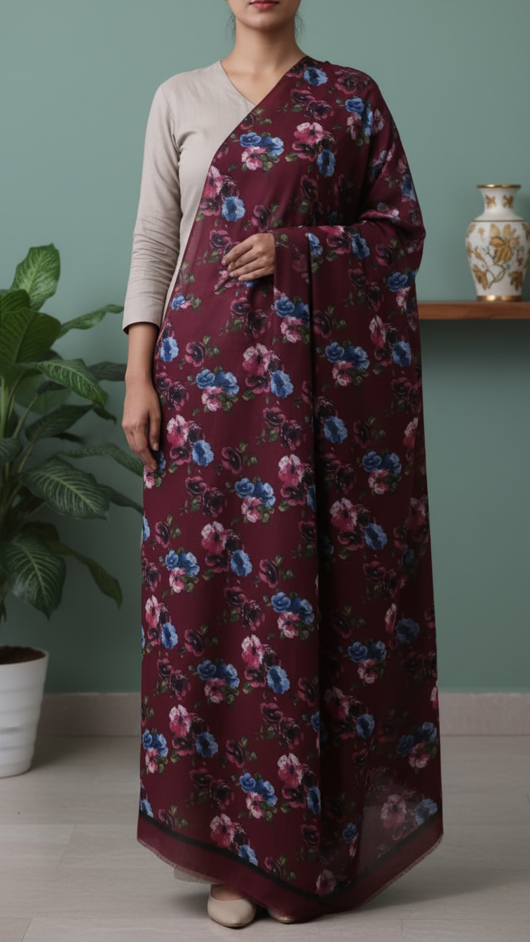 Maroon Winter Stole PN5260