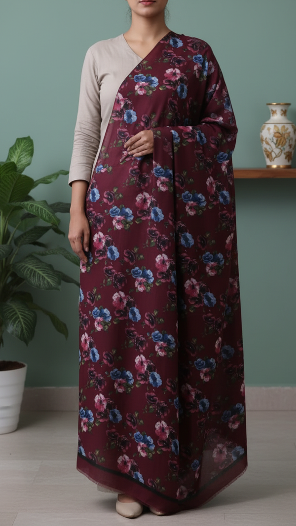 Maroon Winter Stole PN5260