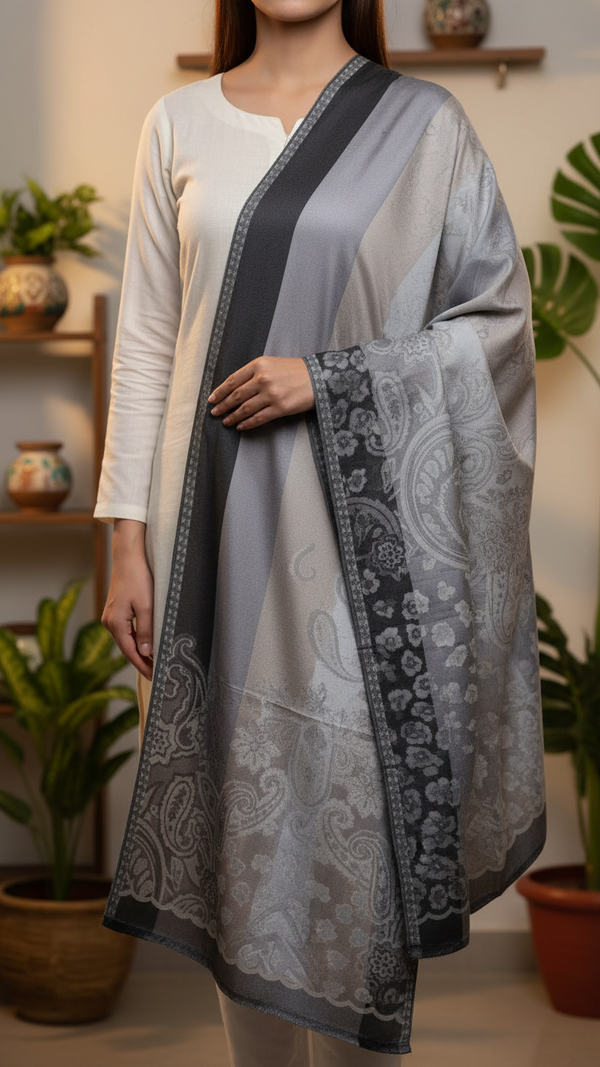 Grey Winter Stole PN5264