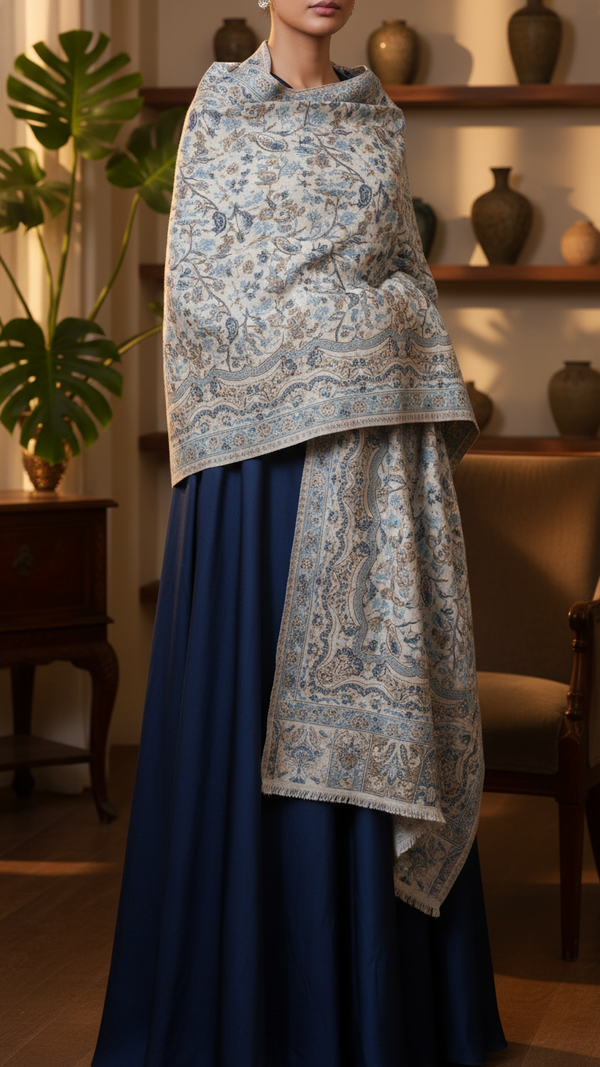 Off/White Winter Stole PN5324