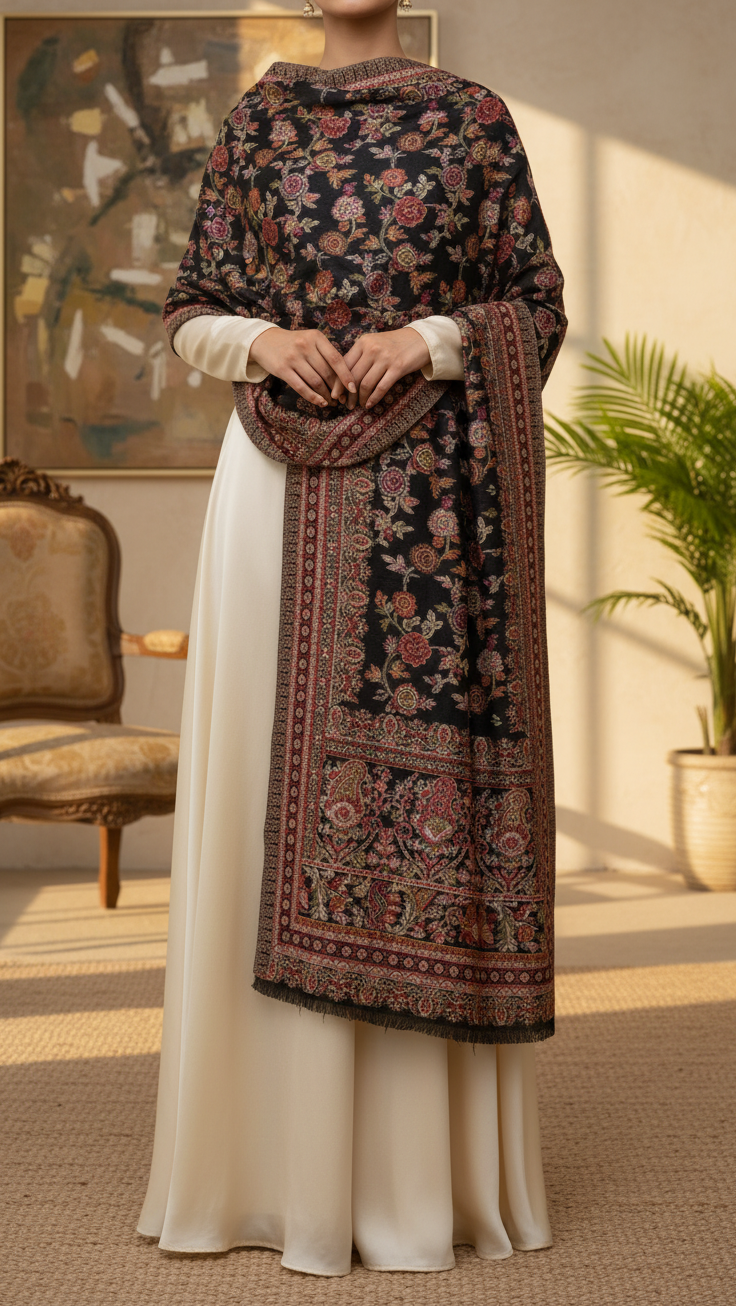 Black Winter Stole PN5327