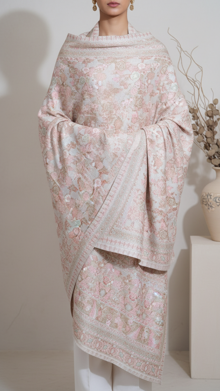 Cream Winter Stole PN5330