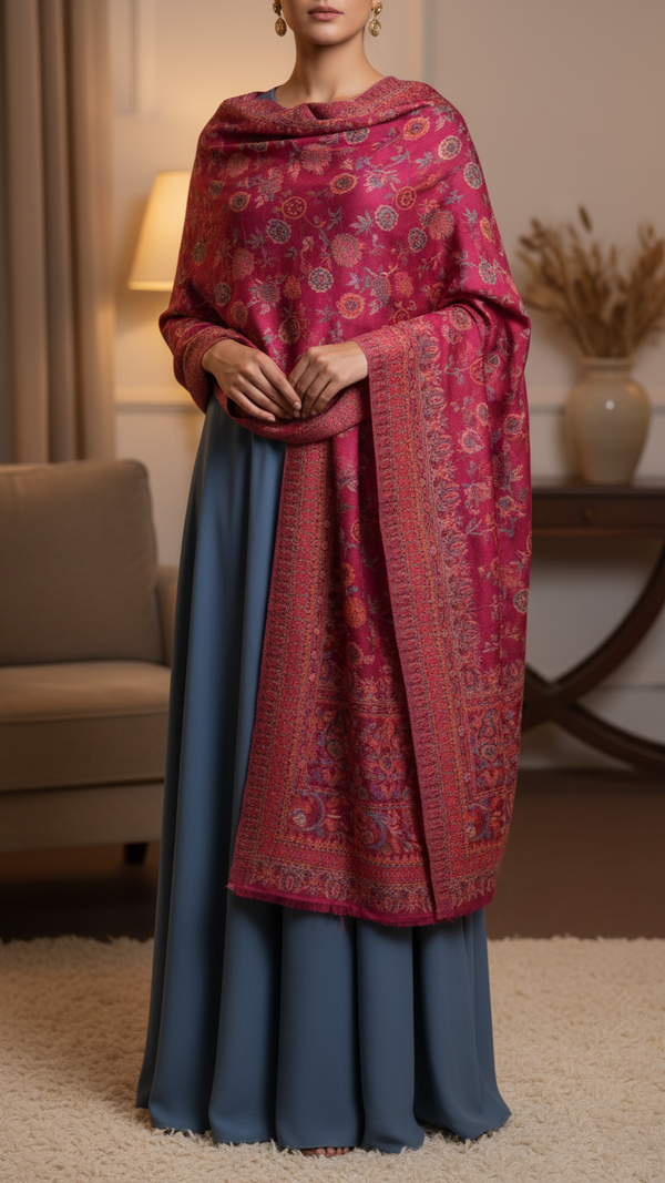 Maroon Winter Stole PN5335