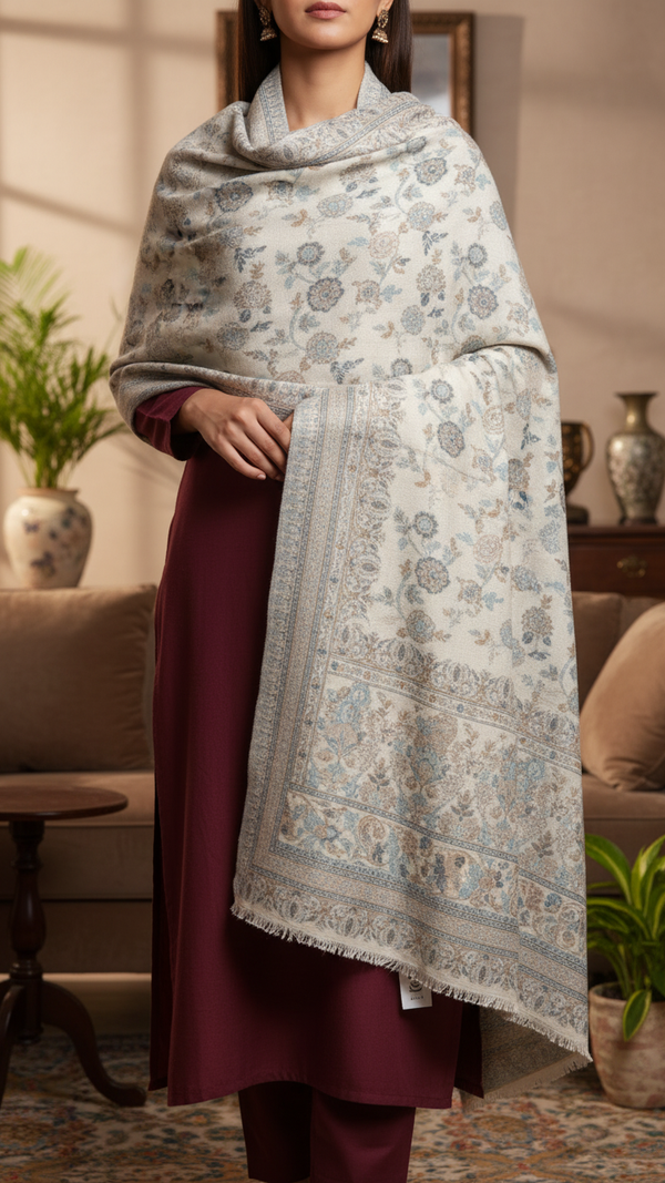 Off/White Winter Stole PN5336