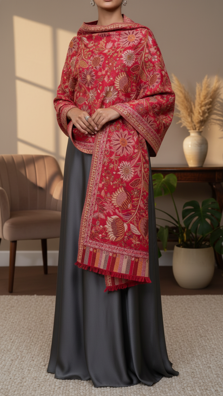 Red Winter Stole PN5340