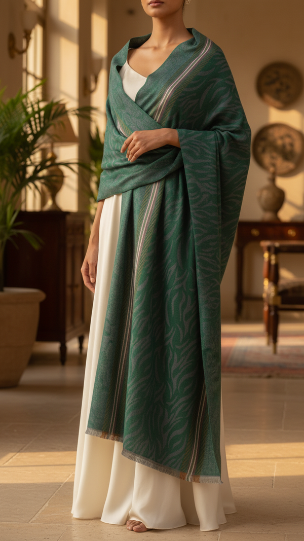 Green Winter Stole PN5355