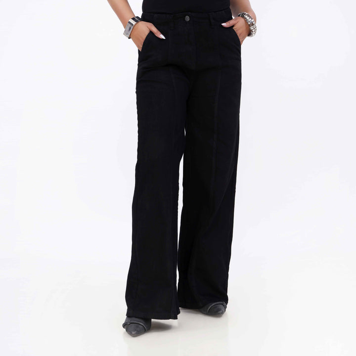 Black Relax Fit Denim Pant PP5047