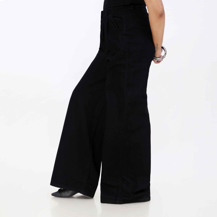 Black Relax Fit Twill Pant PP5049