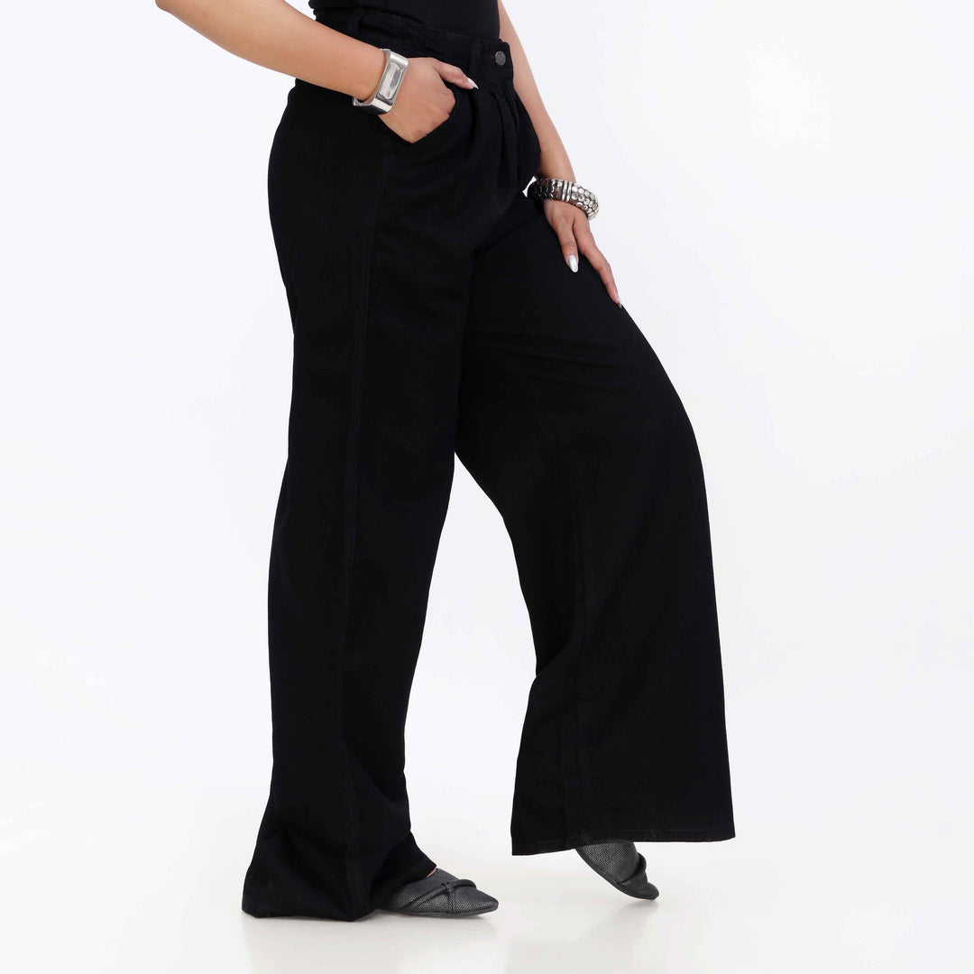 Black Relax Fit Twill Pant PP5049