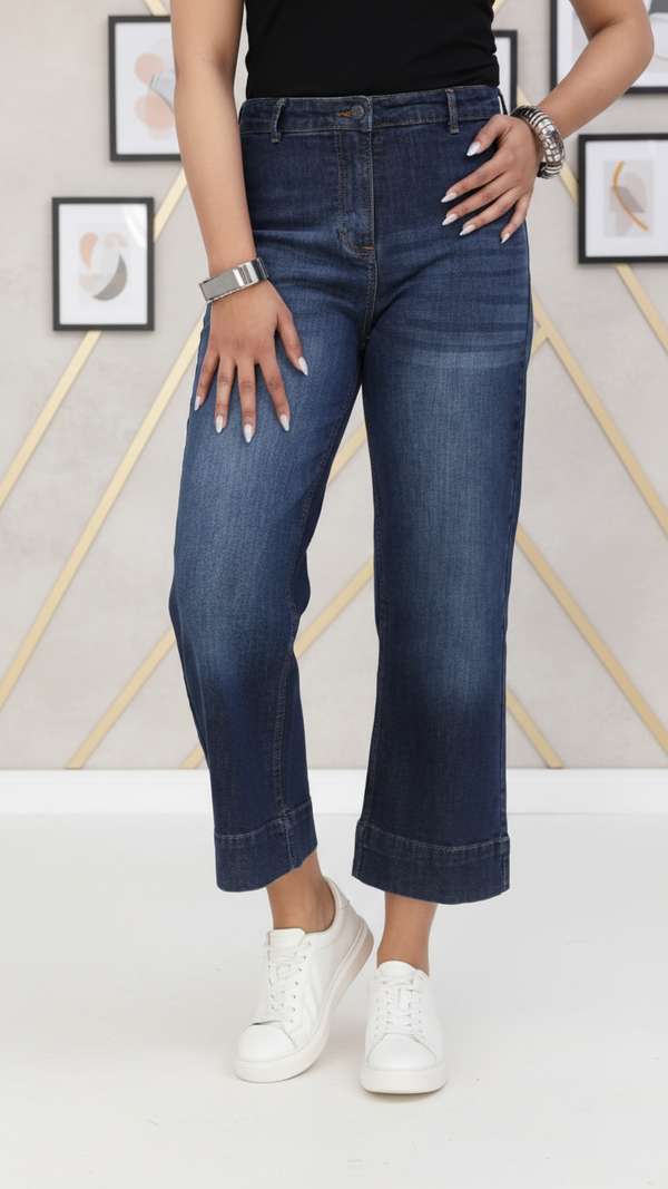 Blue Wide Leg Denim Pant PP5055