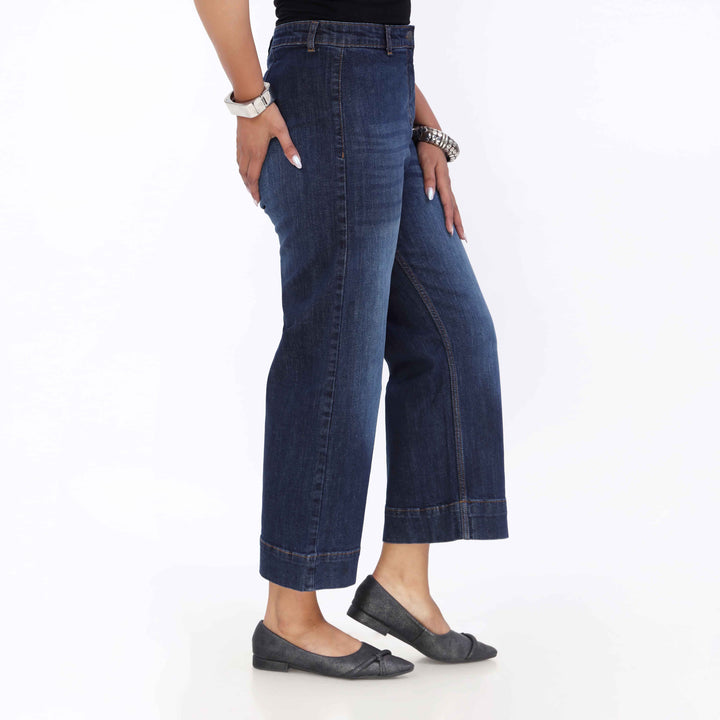 Blue Wide Leg Denim Pant PP5055