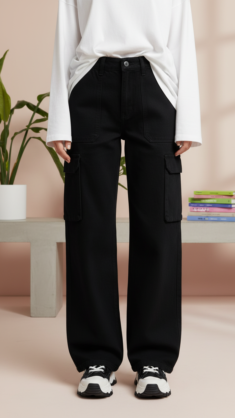 Black Denim pant PP6001