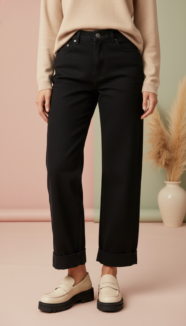 Black Denim Pant PP6052