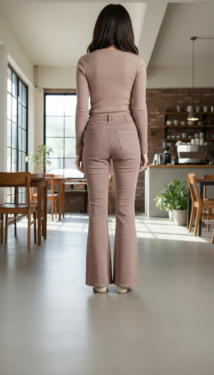 Brown Denim Pant PP6085