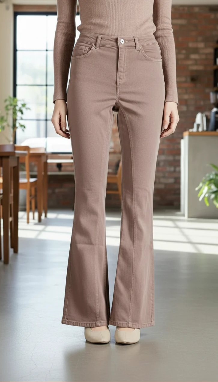 Brown Denim Pant PP6085