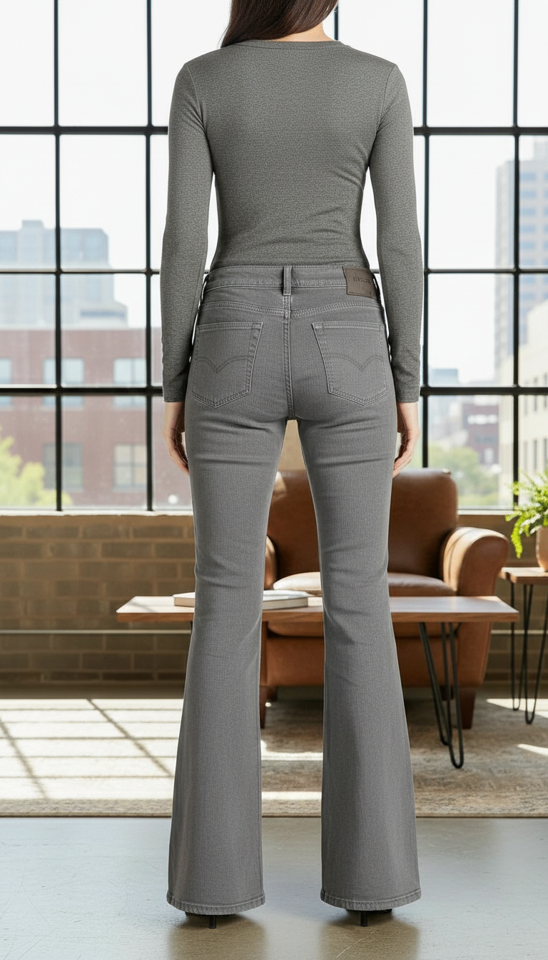 Brown Denim Pant PP6091