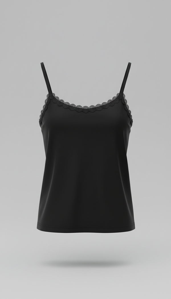 Black Laced Tank Top PS4020