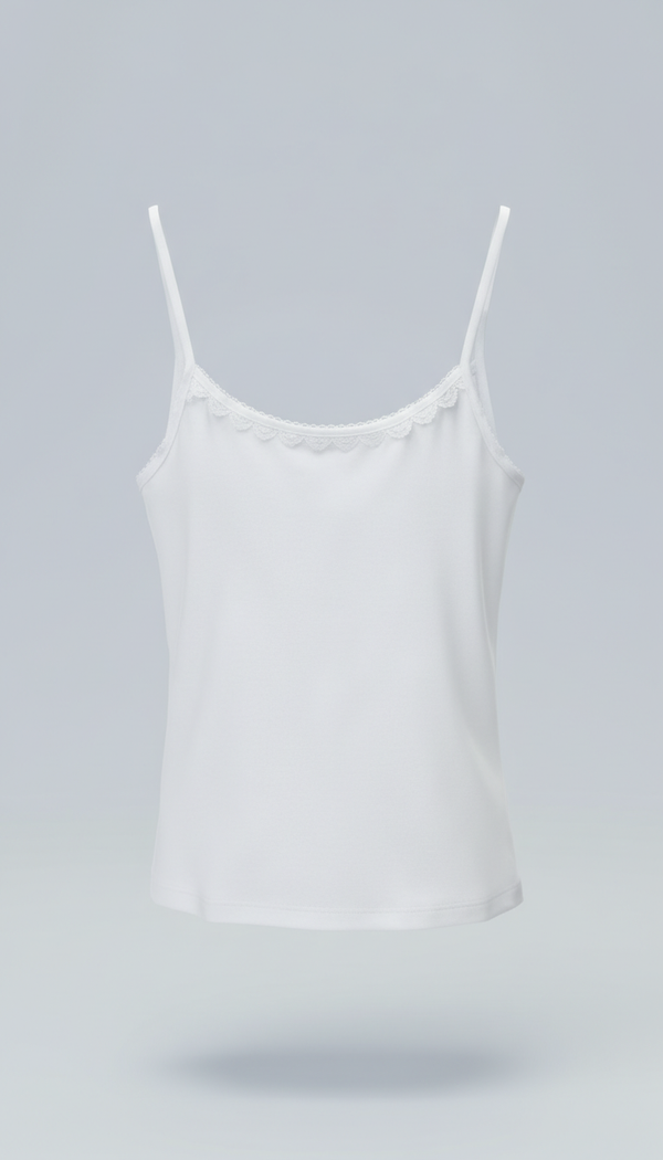 White Laced Tank Top PS4020