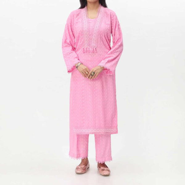 2PC- Embroidered ChikanKari Suit PS4075
