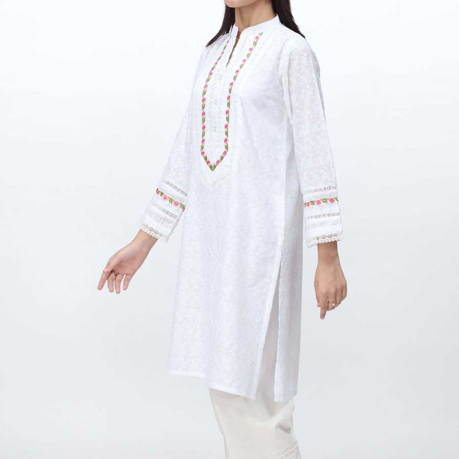 1PC- Embroidered Chikankari Shirt PS4079