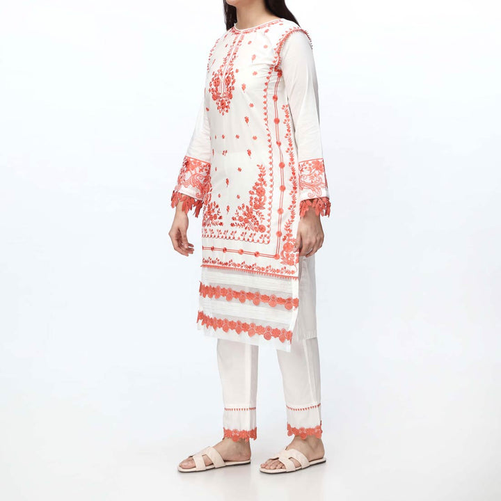 2PC- Embroidered Cambric Suit PS4083