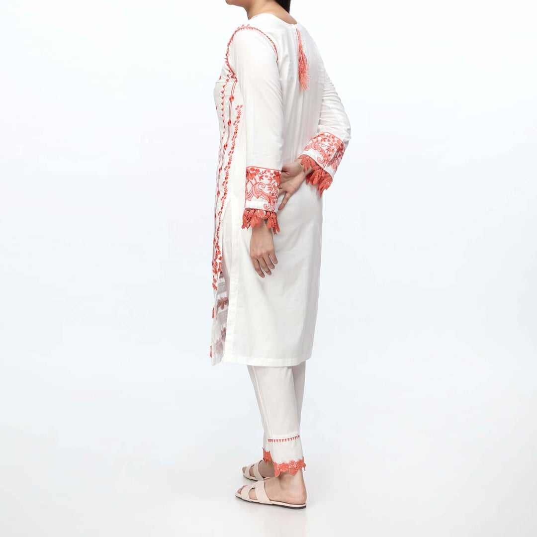 2PC- Embroidered Cambric Suit PS4083