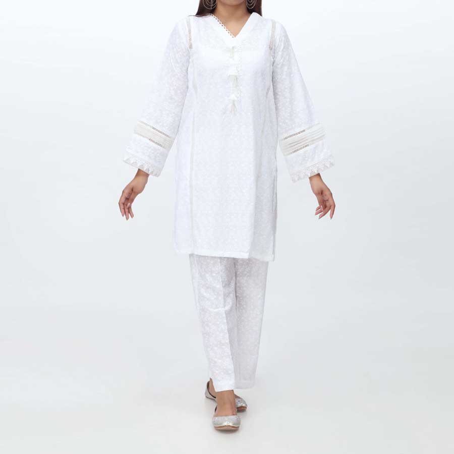 2PC- Embroidered Chikankari Suit PS4089