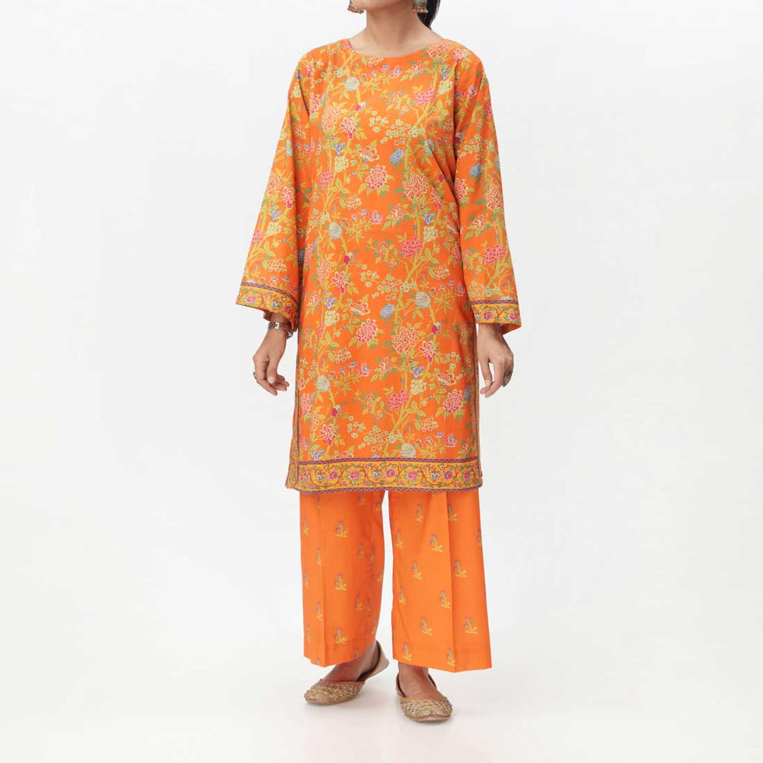 Rust 2PC- Digital Printed Lawn Suit PS4090