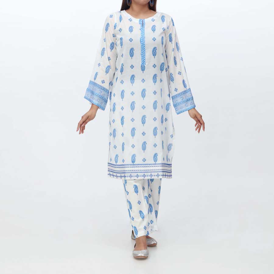 2PC- Embroidered Cambric Suit PS4125