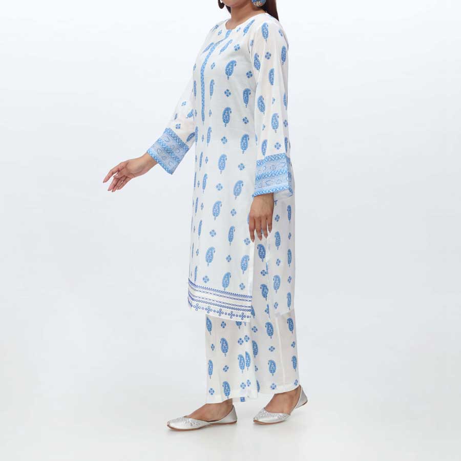 2PC- Embroidered Cambric Suit PS4125