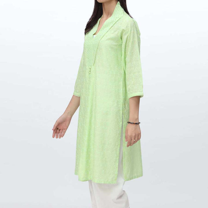 1PC- Embroidered Chikankari Shirt PS4172