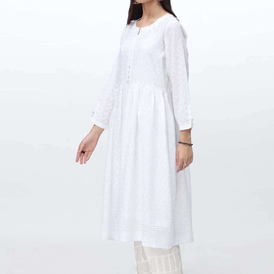 1PC- Embroidered Chikankari Shirt PS4174