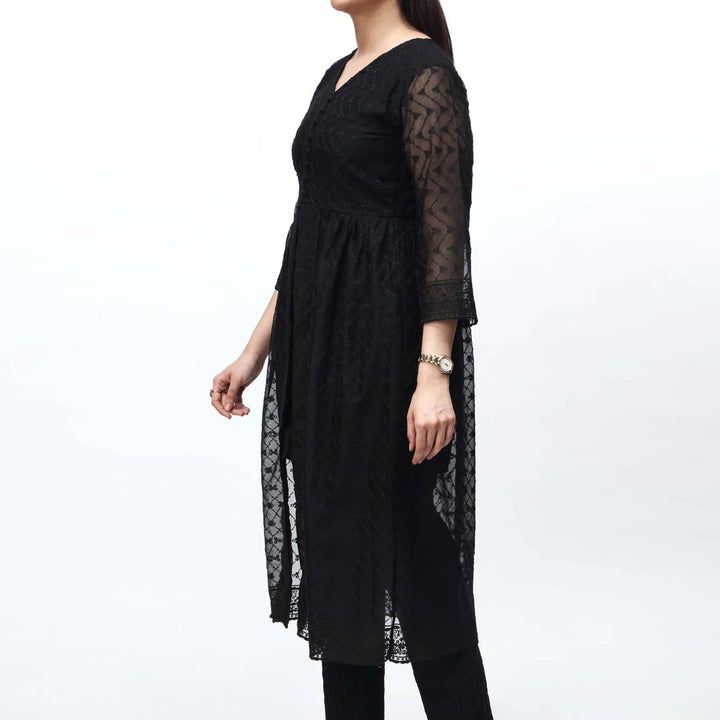 1PC- Embroidered Chiffon Shirt PS4175