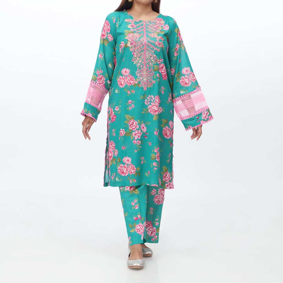 2PC- Embroidered Digital Printed Lawn Suit PS4178