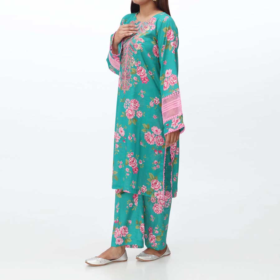 2PC- Embroidered Digital Printed Lawn Suit PS4178