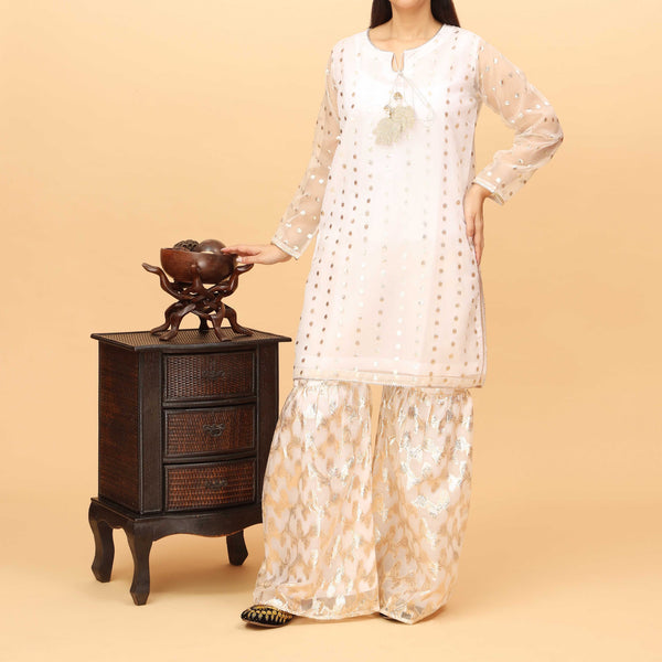 2PC Embellished Organza Suit PS4227