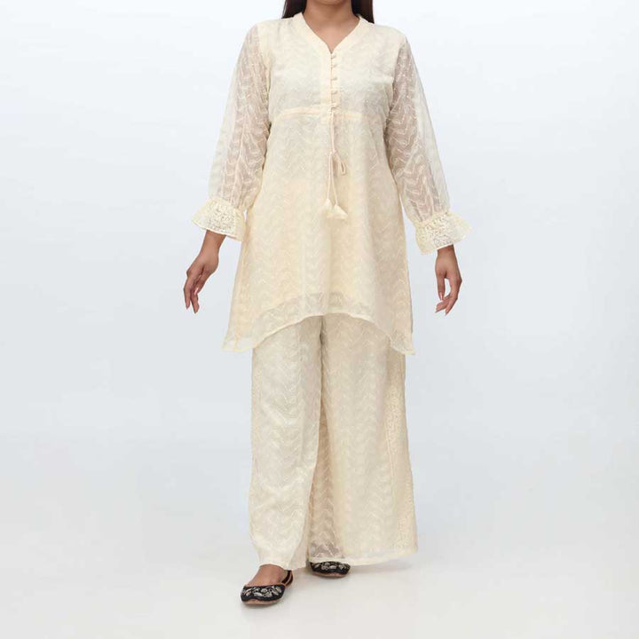 2PC- Embroidered Chiffon Suit PS4237