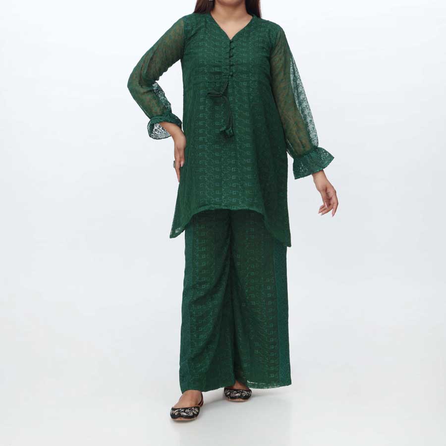 2PC- Embroidered Chiffon Suit PS4237