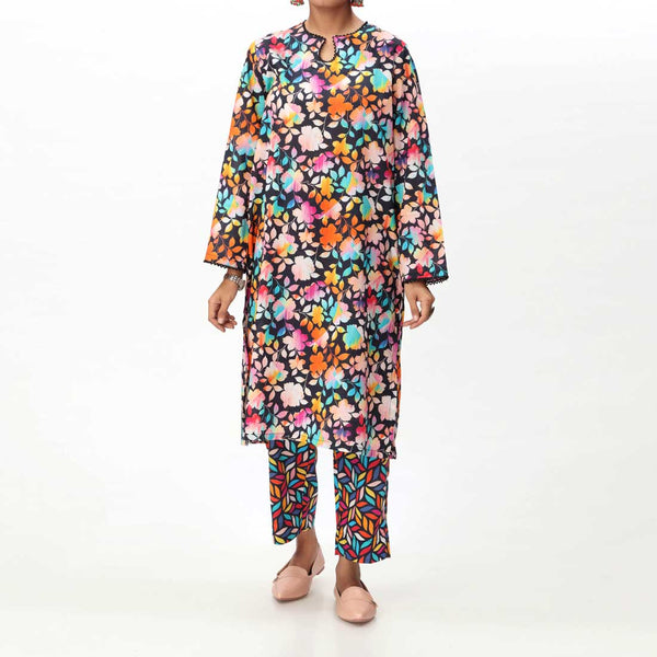 2PC- Digital Printed Cambric Suit PS4245