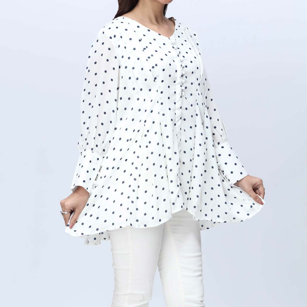 1PC- Printed Georget Top PS4296