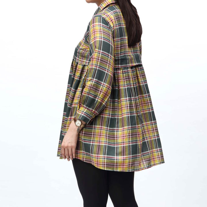 1PC- Cotton Checkered Top PS4302