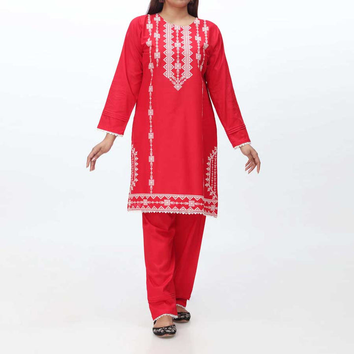 2PC- Embroidered Cambric Suit PS4320