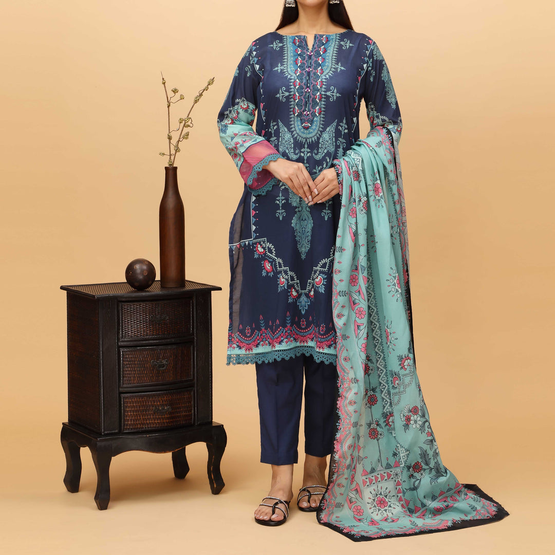 3PC Digital Printed Lawn Suit PS4321