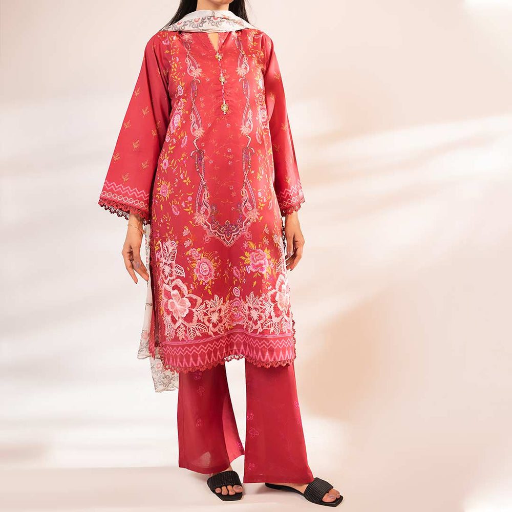 3PC- Embroidered & Digital Printed Lawn Suit PS4377