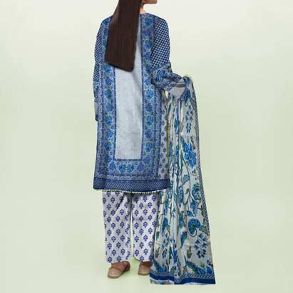 3PC- Unstitched Digital Printed Lawn Suit PS4602