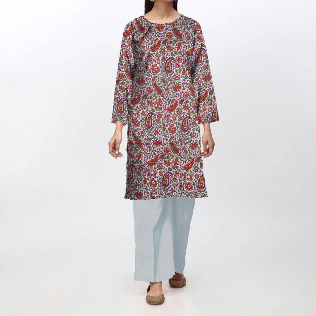 1PC- Unstitched Digital Printed Lawn Shirt PS4643