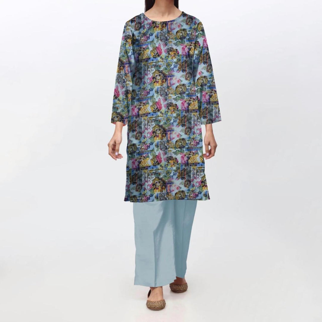 1PC- Unstitched Digital Printed Lawn Shirt PS4644