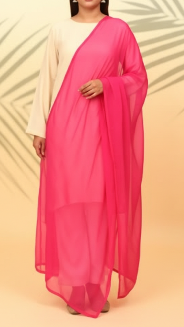 Skpink Dyed Plain Chiffon Dupatta PS4706