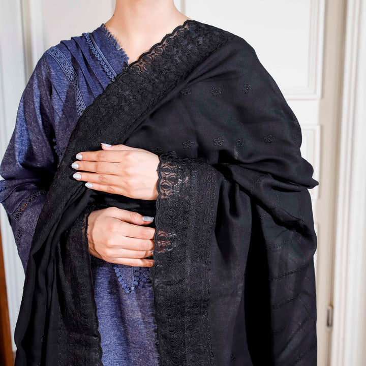 Black Cotton Dupatta PS4791