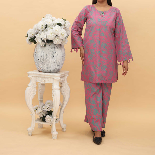 2PC- Printed Cambric Cord Set PS4972